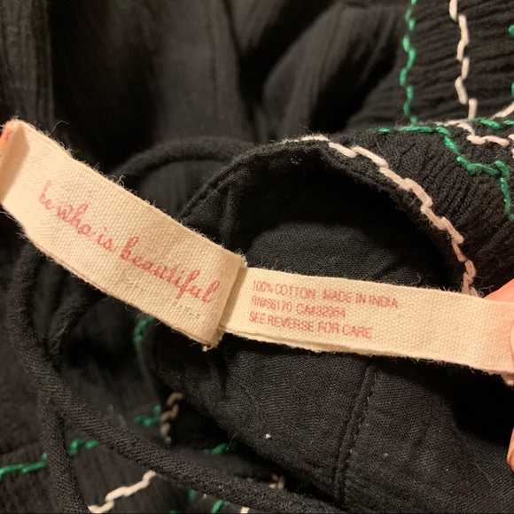 Anthro Maeve Black Smocked MIDI Dress - Picture 10 of 13